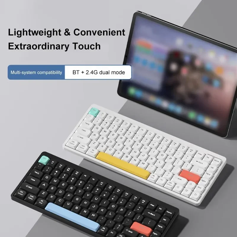 for Bluetooth Low Profile Mechanical Keyboard Thin Silent Red Switch Office Wireless