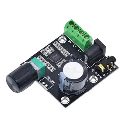 TZT Super Slim 2 x 15W PAM8610 Class D Digital Dual Power Audio Amplifier Board 12V  black