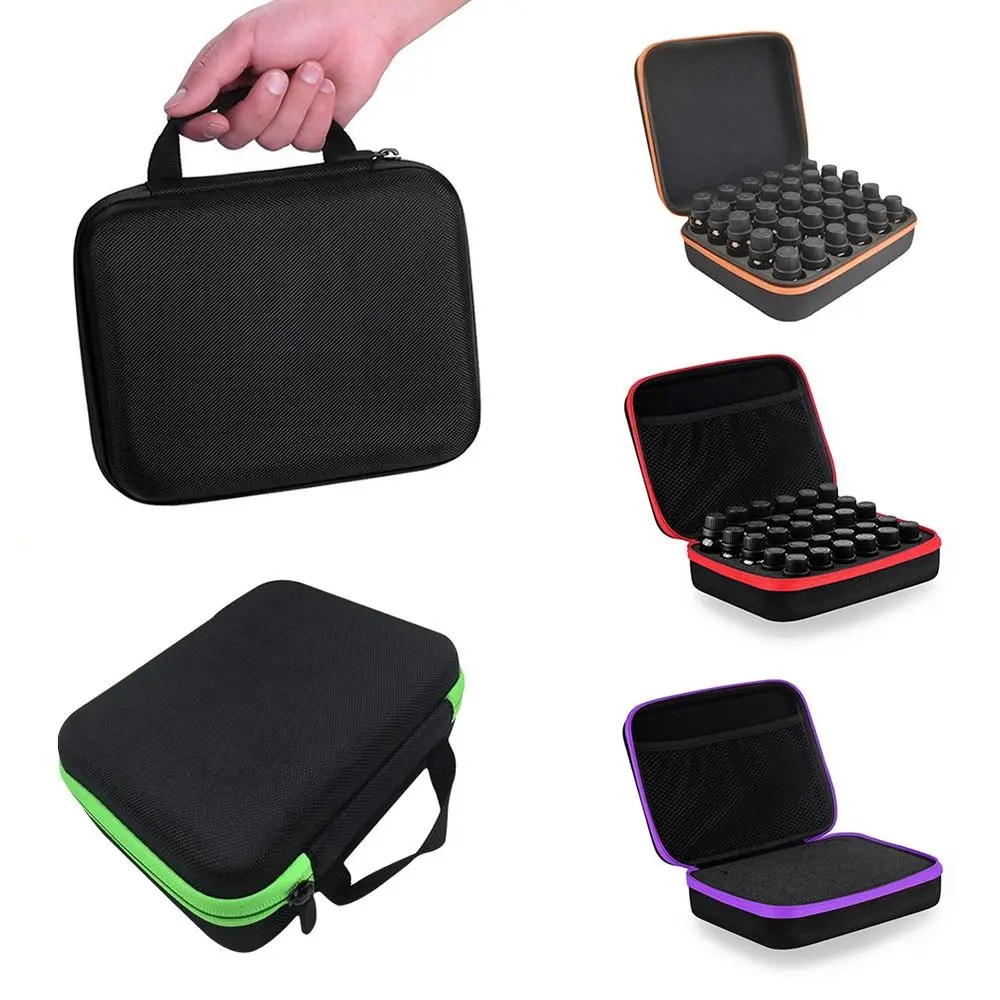 

30 Slots Essential Oil Case 5ml 10ml 15ml Hard Shell Roller Bottles Storage Portable Shockproof Nail Polish Storage Bag