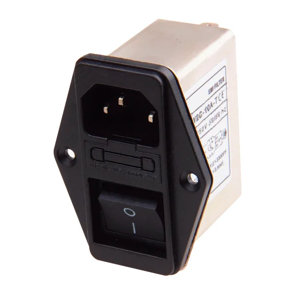 Integrated Design IEC Input Module Industrial Electronic Equipment 10A Rated Current 250 V AC 3.3nF Capacitance