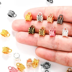 40 pcs 8 color Zinc Alloy Bead DIY big hole metal connector Beads Fits Charm Bracelets Necklaces Pendants making 11*7*6mm R223