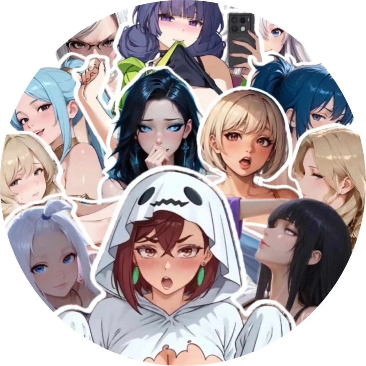 Adult Anime stickers Sexy Girl Hot Lady Cartoon Hentai Waifu Vinyl Decals Men Decorative Luggage Phone Scrapbook Waterbottle