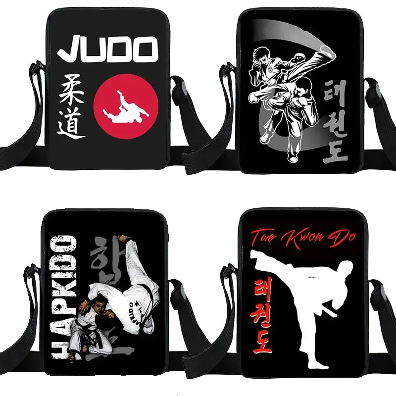 Cool Martial Art Judo / Taekwondo / Karate / Aikido Messenger Bag Small Satchel Crossbody Bags for Travel Women Handbag Gift