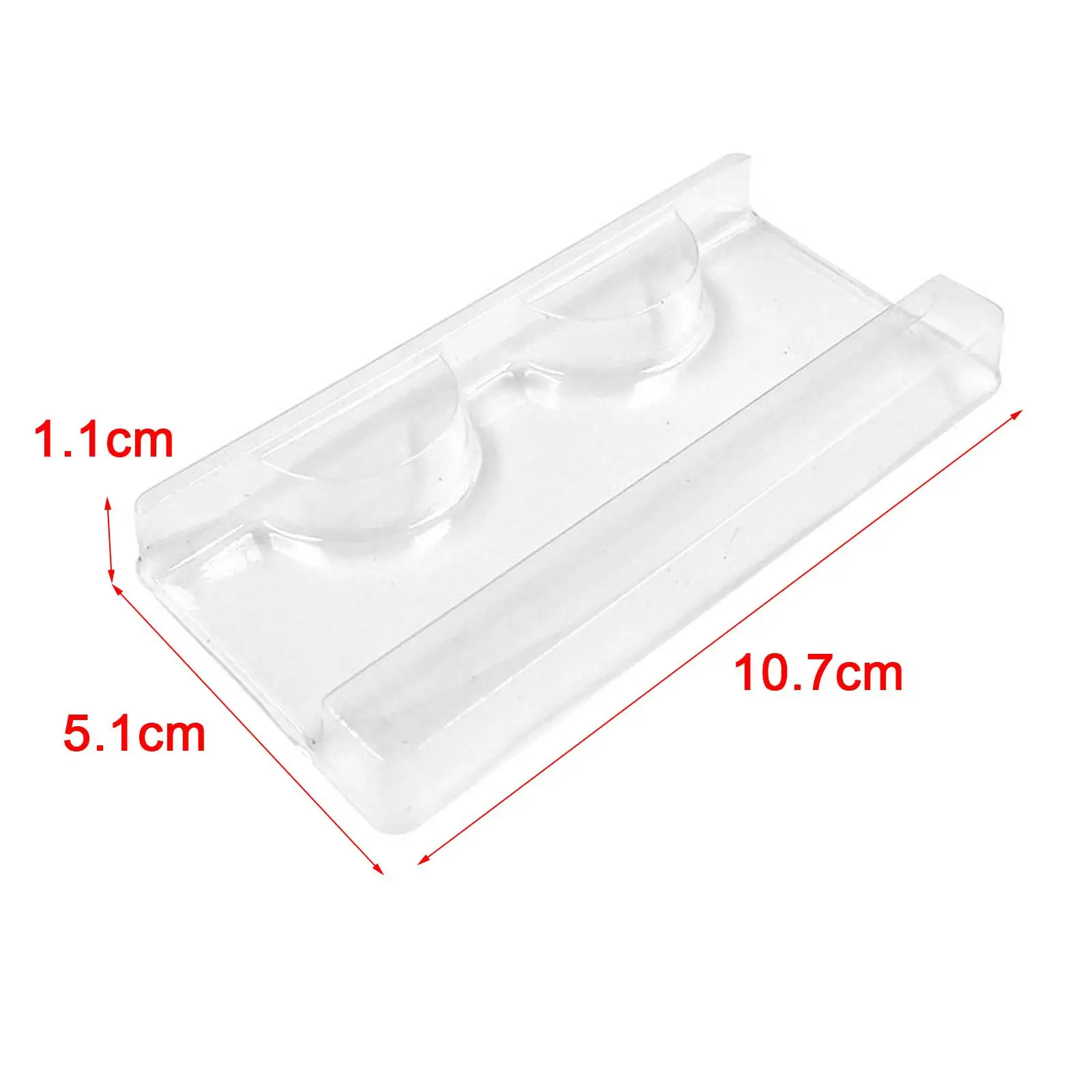 Grote valse wimpercontainer, 50-pack roze witte plastic trays voor wimperverbeteringsset en schoonheidsaccessoires