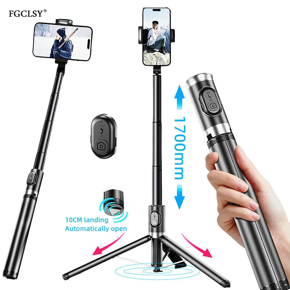 new 170cm Selfie Stick Smartphone Stand with Wireless Remote Control Portable Retractable Cell Phone Tripod for phone