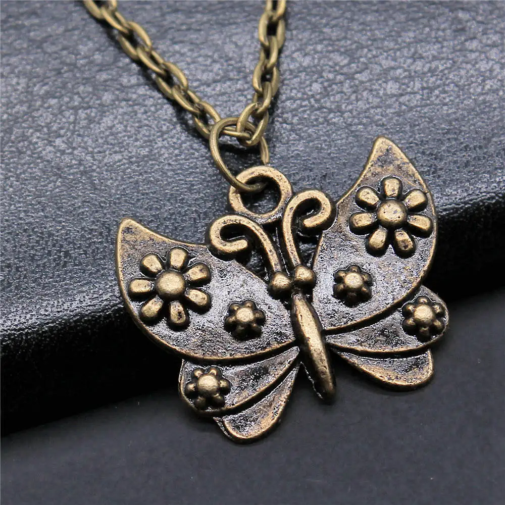 43cm Chain Length Ornaments Butterfly Spider Bat Supplies For Jewelry Long Necklace Diy