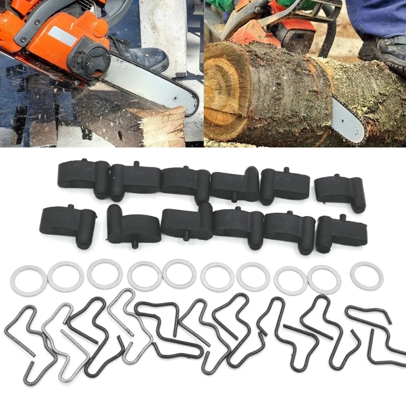 10 Pack Recoil Starter Pawl Dog Washer Spring Set เหมาะสำหรับ MS260 MS360 MS270 MS290 MS390 MS310 MS340 MS170 017 ทนทาน