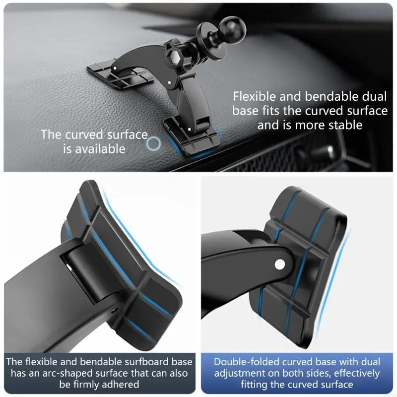Регулируемый держатель на 360 градусов, автомобильная подставка, лобовое стекло для навигации мобильного телефона H8WD