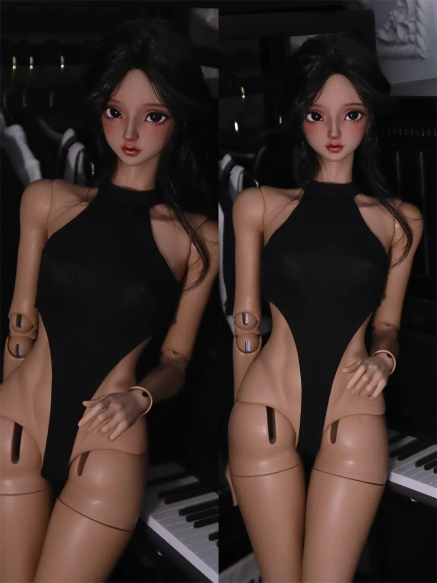 

BJD/SD Doll Clothes Onesie Cute Girls Elegant 1/3 1/4 Black White Base Underwear Sleeveless Short Onesie Gifts Doll Accessories