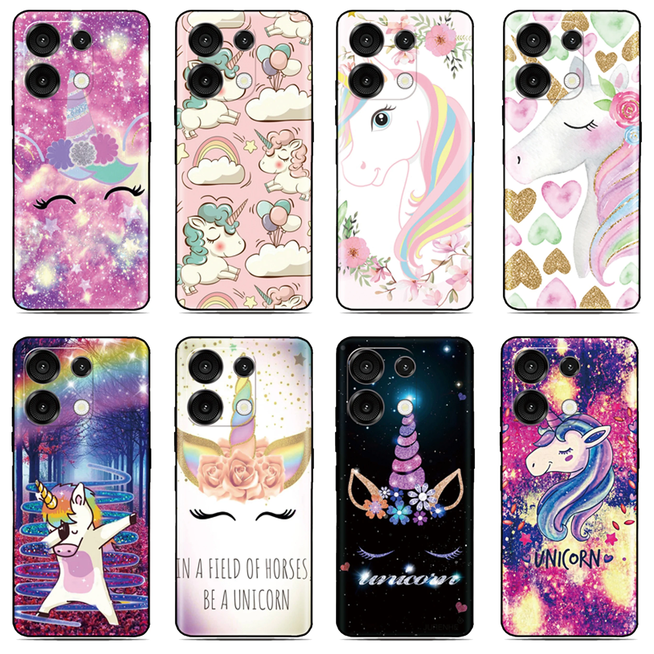 Чехол Rainbow Unicorn для Cubot A40 X100 A20 A10 Max 5 3 P80 P50 X70 X50 Note 60 50 21 Nothing CMF Phone 1 2 Pro 2a 3a Lite
