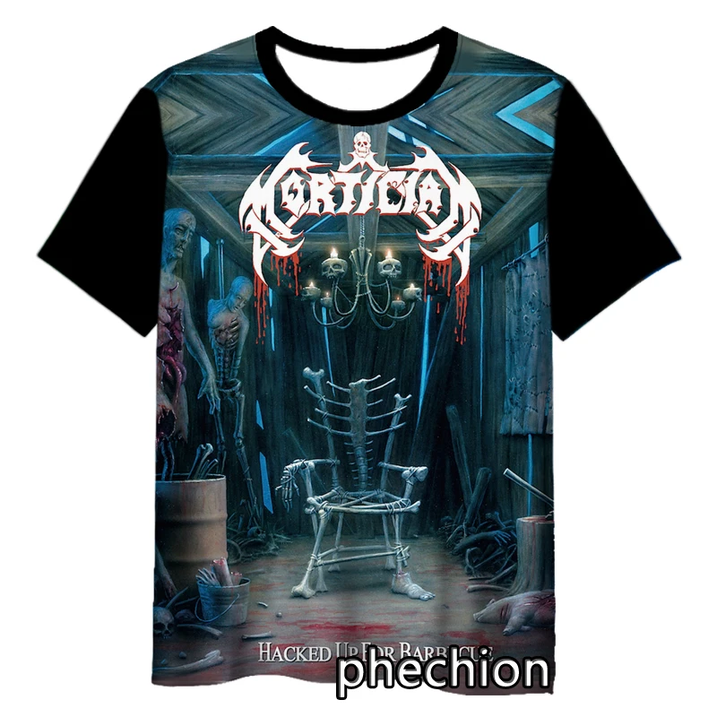 phechion New Fashion Men/Women Mortician Rock 3D Print Short Sleeve T-Shirt Casual Hip Hop Summer T Shirt Tops S259