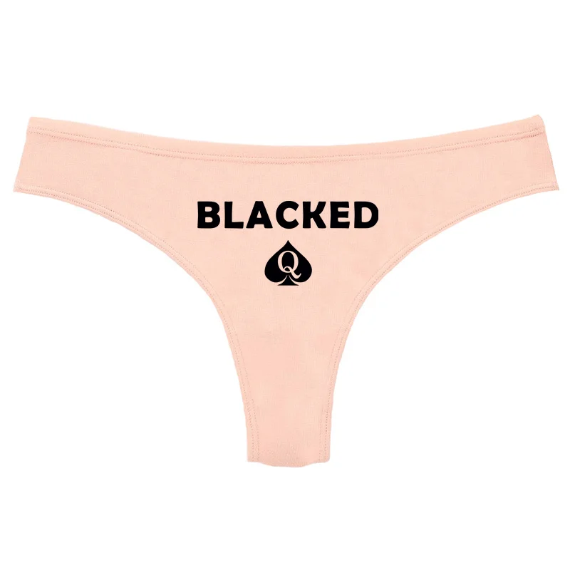 BLACKED Spades Funny G-string New Women's Cotton Thong Breathable Comfortable Female Underwear Girls Hot Panties Sexy Lingerie - view 5