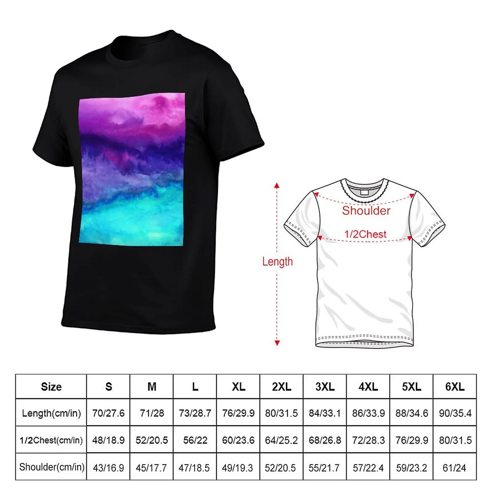 The Sound - Abstract Ombre Watercolor T-Shirt man t shirt customizeds summer tops men workout shirt