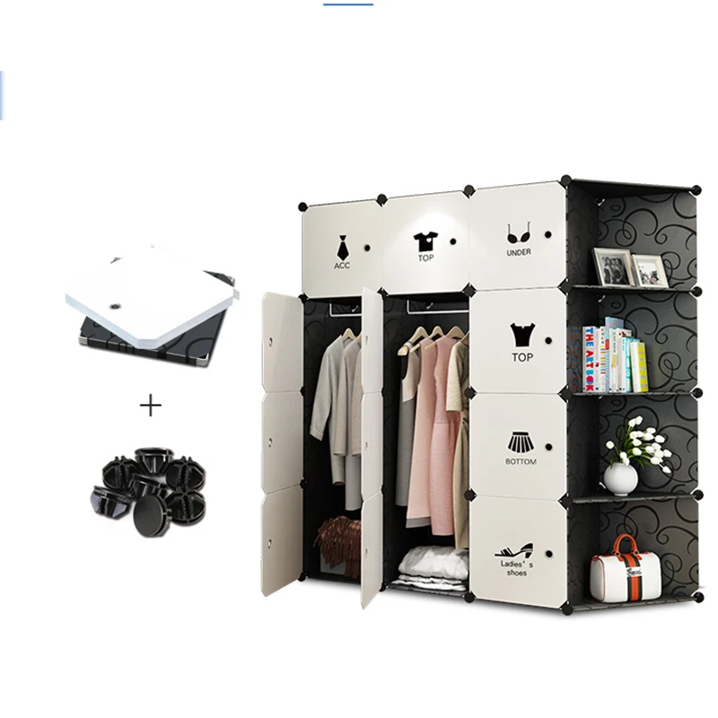 Storage furniture When the quarter wardrobe DIY Non-woven fold Portable Storage Cabinet bedroom furniture wardrobe bedroom organ