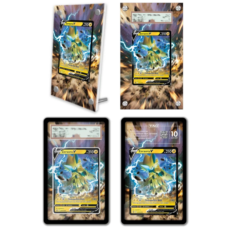 

Anime Art Display for Pokemon Sword Shield Zeraora Anime Game Expand Art Gift Acrylic Protective Case Keychain Evaluation Level