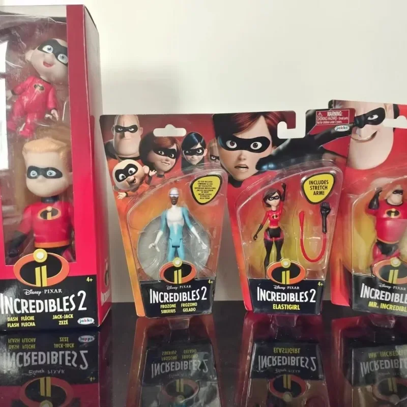 Disney Cartoon The Incredibles All family members Anime Figure Pvc Desktop Model Ornaments Toy Accompany Children Birthday Gifts