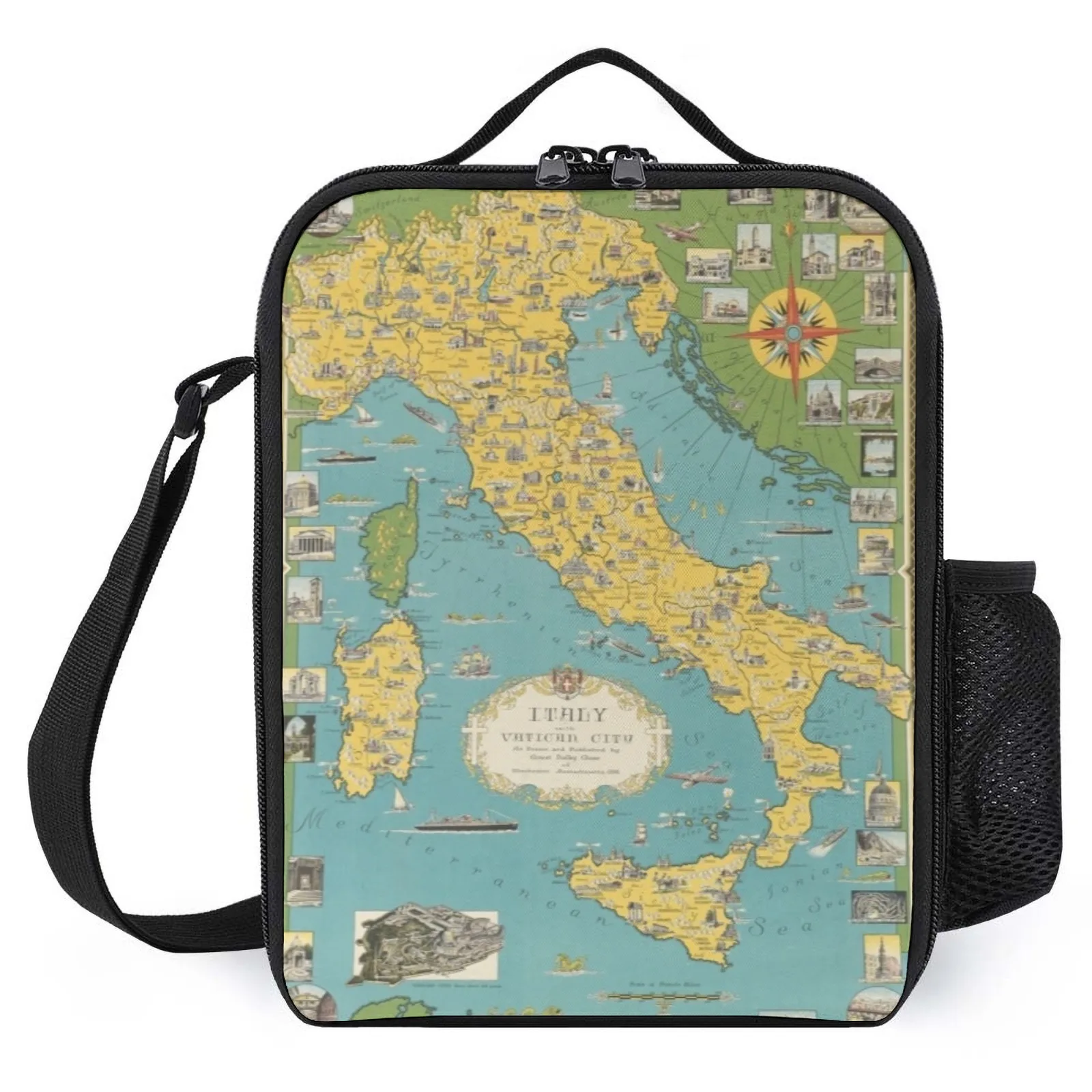 

Италия map_1 Sac Isotherme A Repas Сумка для обеда с принтом и холодильником Детская сумка-холодильник Изоляционная сумка для ланча