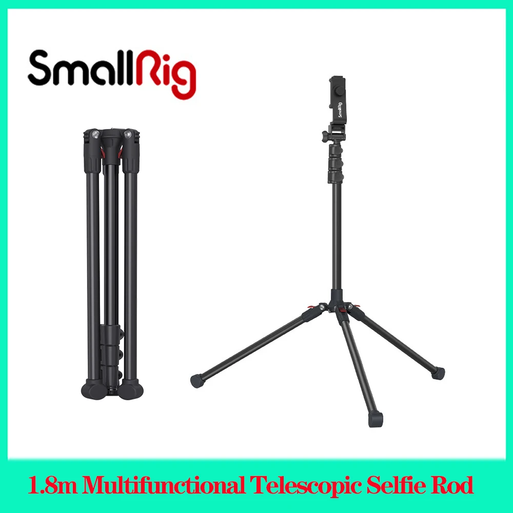 

Smallrig 1.8m Tripod Bracket For Mobile Live Streaming Shooting Multifunctional Telescopic Selfie Rod Outdoor Floor Stand Tripod