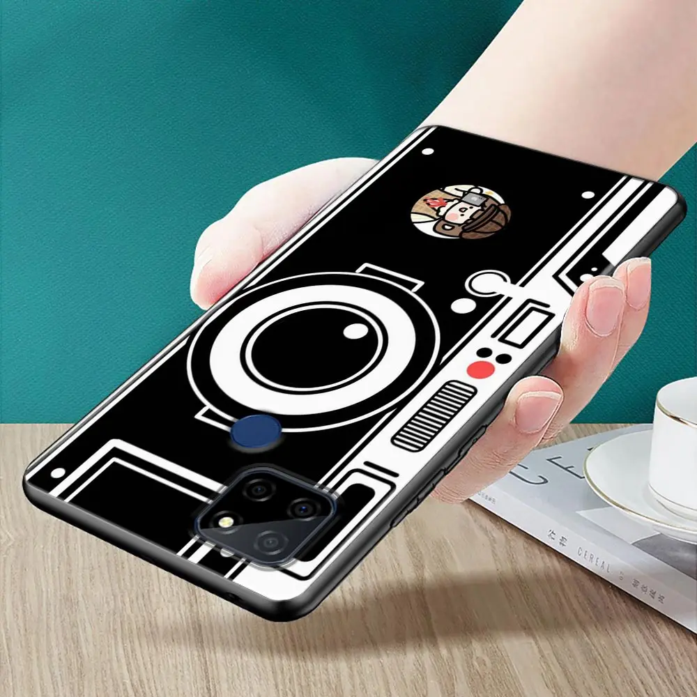 Old Camera Phone Tape Broken Screen Phone Case For OPPO Realme X50 XT X 11 10 9 9I 8 8I 7 6 Pro Plus 5G Case Funda Coque Shell