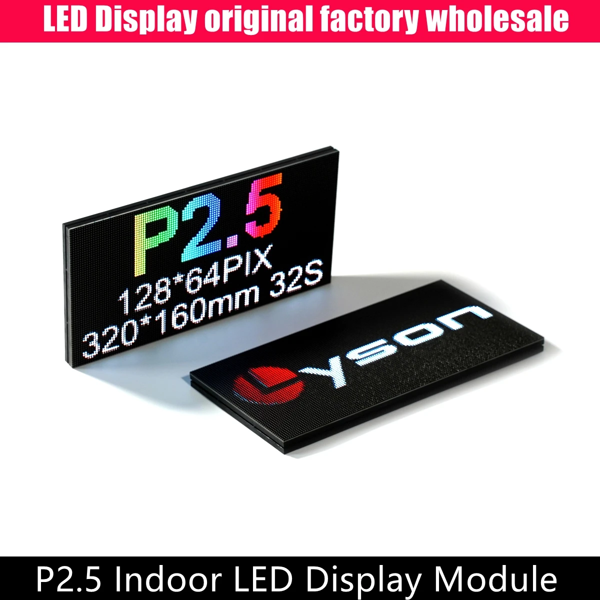 P2.5 Indoor SMD Full Color High Resolution Led Display Panel 320x160mm Module 128*64 Dots Matrix 1/32 Scan Wholesale