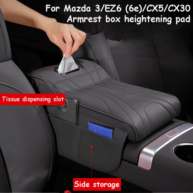 

Для Mazda 3/EZ6 (6e)/CX5/CX30 автомобильный подлокотник, увеличивающая рост коврик, коробка для салфеток, защитный чехол, аксессуары для интерьера
