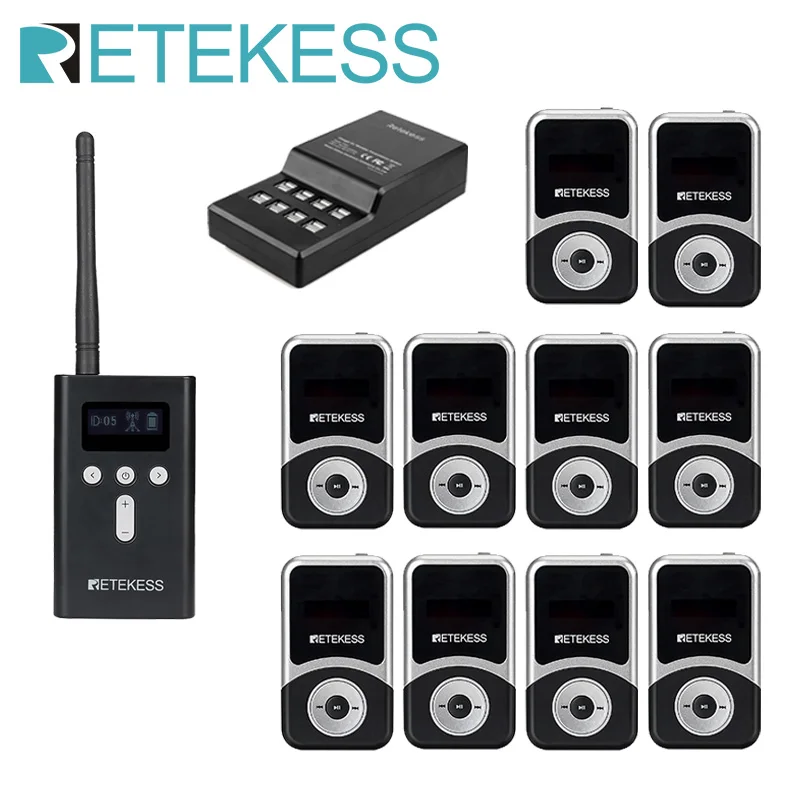 Retekess T130S Wireless Tour Guide System Tour-guide Device For Lecture Translation System Excursion Church Meeting Factory