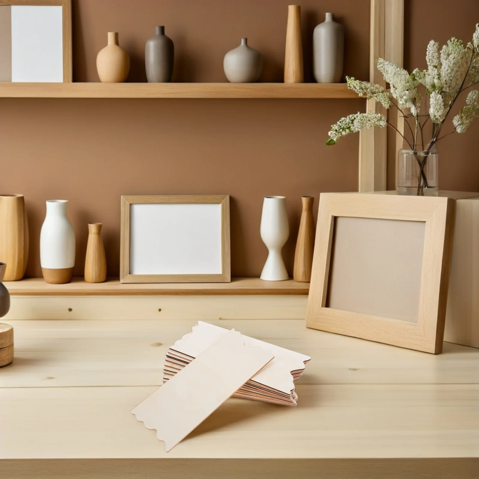 

24pcs Wooden Board Wooden Board Craft Blank Diy Wood Pieces For Home Store Decoration Tags Sewing Craft Supplies