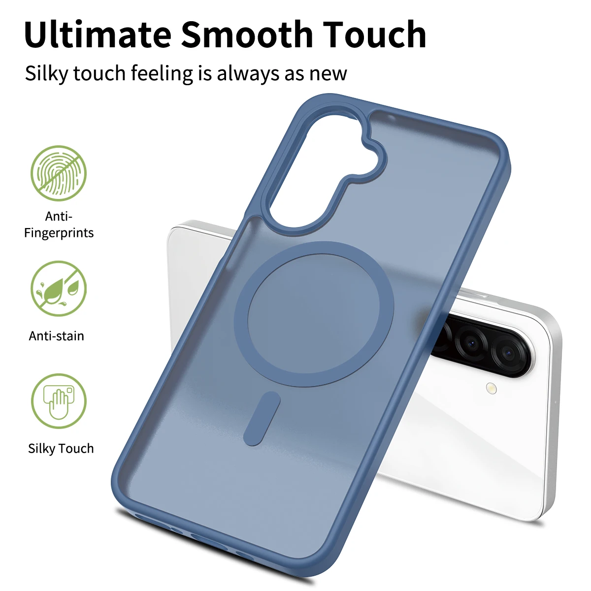 Für Galaxy A17 5G Matte Magnetische Hülle, Kompatibel mit MagSafe, Fallschutz, Schlanke Durchsichtige Abdeckung für Samsung Galaxy A16, A26 – Detail 8