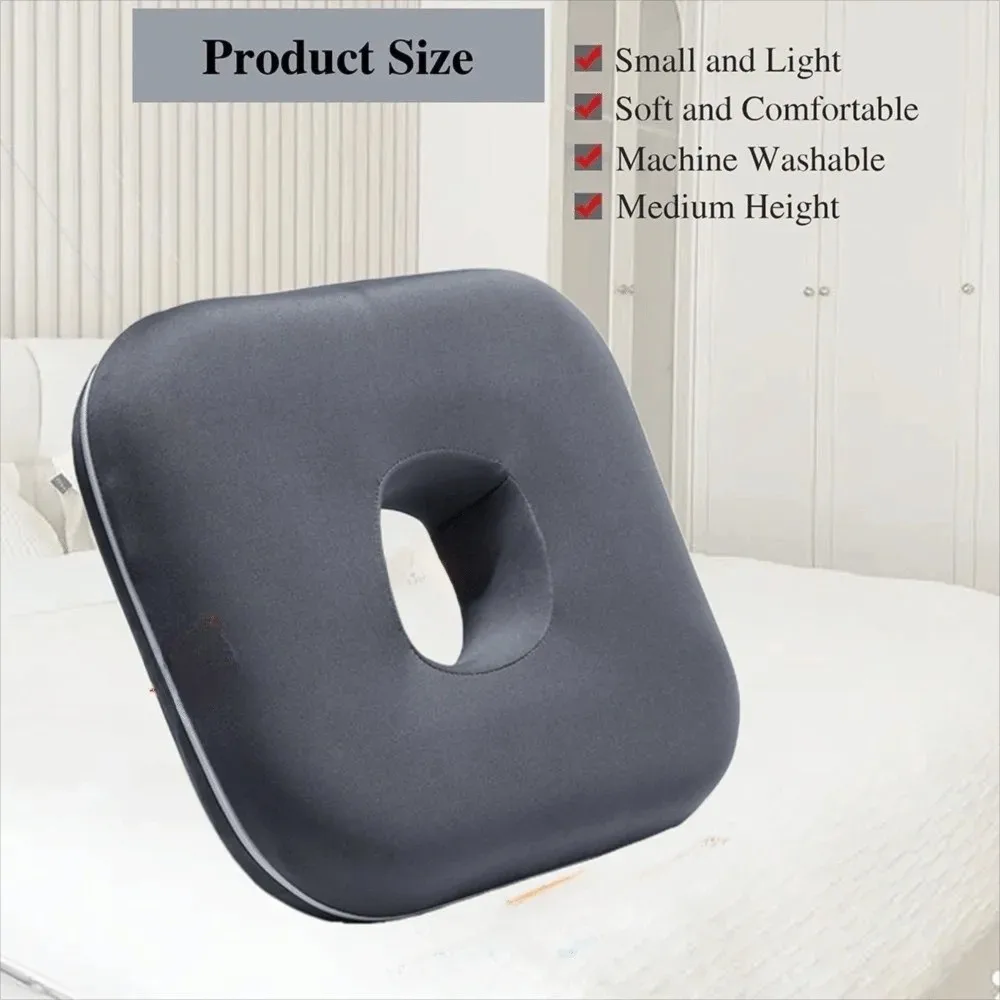 Portable Foam Ear Piercing Pillow Hollow Design Slow Rebound Ear Guard Pillow Washable Detachable Pillowcase Side Sleeper Pillow