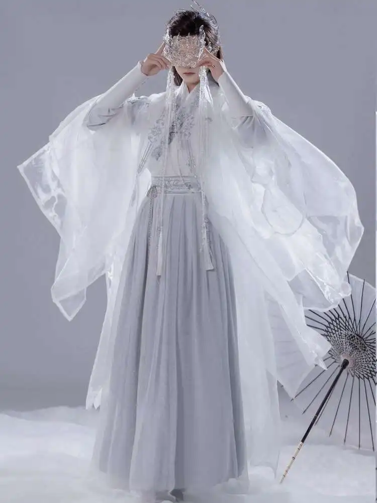 

New Chinese ancient Wei Jin Han Fu white men and women couples with the same elegant and handsome Xianqi Chivalry cosplay suit