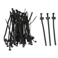 37PCS 200mm Nylon Plastic Cable Loop Ties Wire Self Lock Black