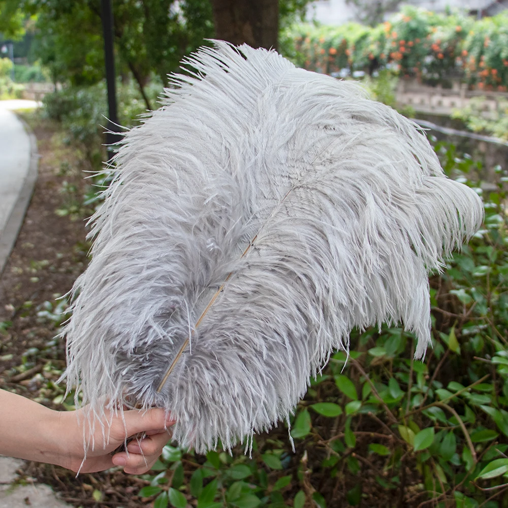 50Pcs Natural Ostrich Feather 40-65cm Big Fluffy Plumes For Wedding Centerpiece Vase Decor Carnival Party Stage Costume Ornament