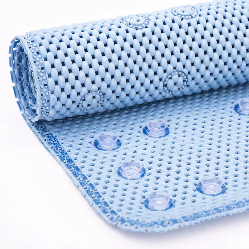 1pcs PVC Bath Mat Hollow Design Quick Drain Non-slip Shower Mat For Bathtub