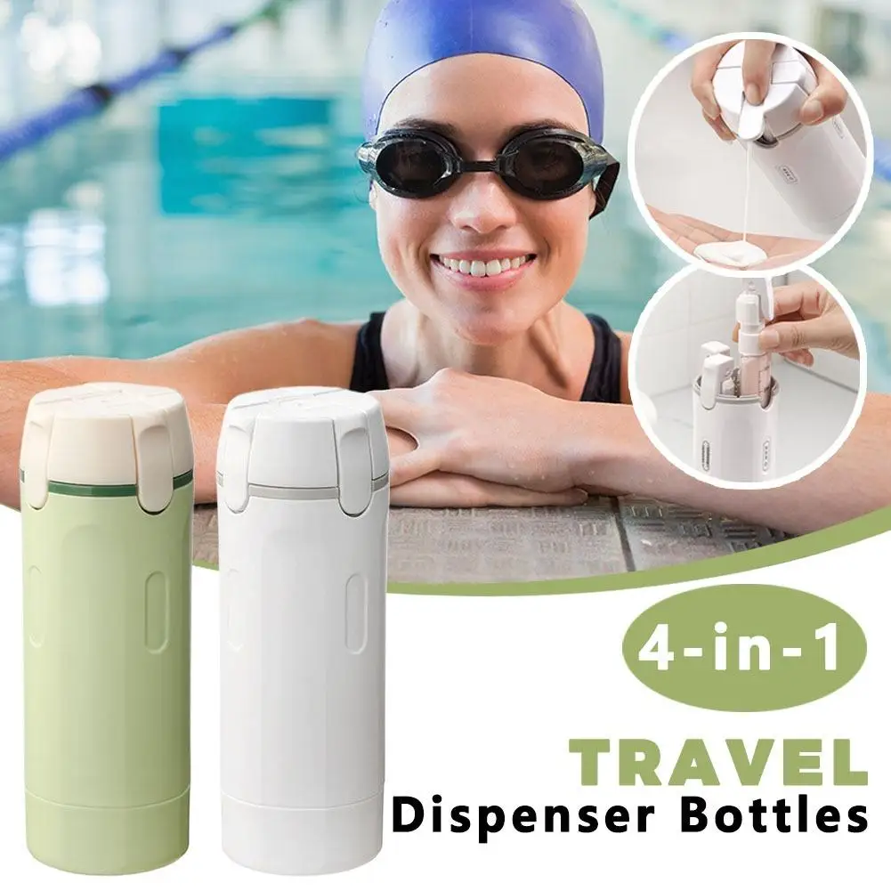 4 In 1 Travel-sized Refillable Bottles Leakproof Skincare Small Capacity Storage Bottle Portable Cosmetic Shampoo Storage Bottle