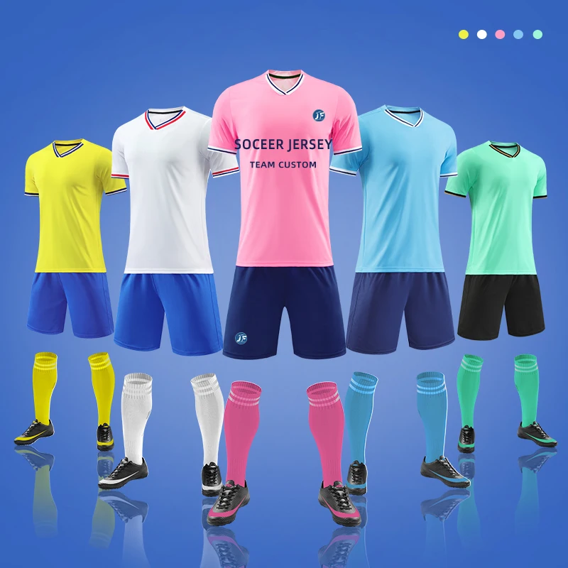 New design Plain Version Blank Jersey Sports Soccer Wear Kits 23-24 seasons Loose Clothes Wholesale Custom LOGO Printing Name