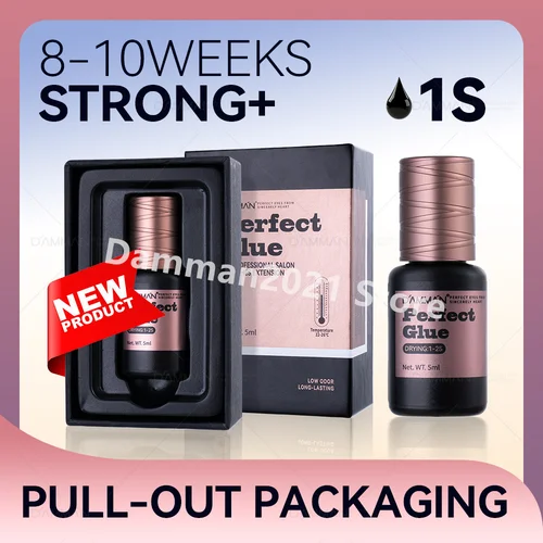 Imagen 1 del producto Damman-pegamento para pestañas profesional, adhesivo para extensión de pestañas, secado rápido, pegamento para extensión de pestañas, suministros para pestañas