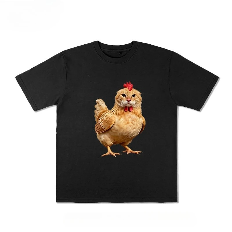 Quirky Absurd Animal Hybrid Funny Meme Casual T Shirt Unisex Loose Oversized Casual Streetwear Cotton Summer Graphic Tee