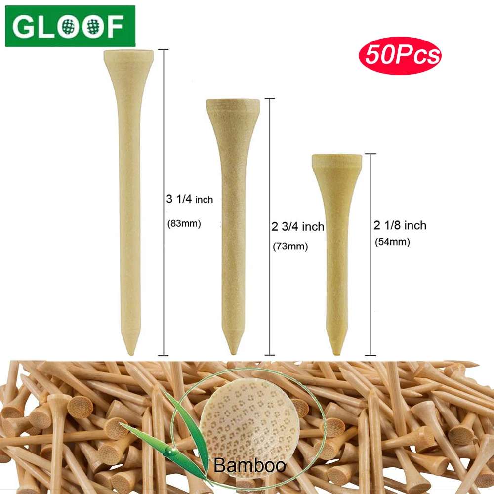 50Pcs/Set 54/70/83 mm Wooden Golf Tee Tees Replacement Driving Range Hitting Trainer Club Accessories Golf Tees Ball Holder