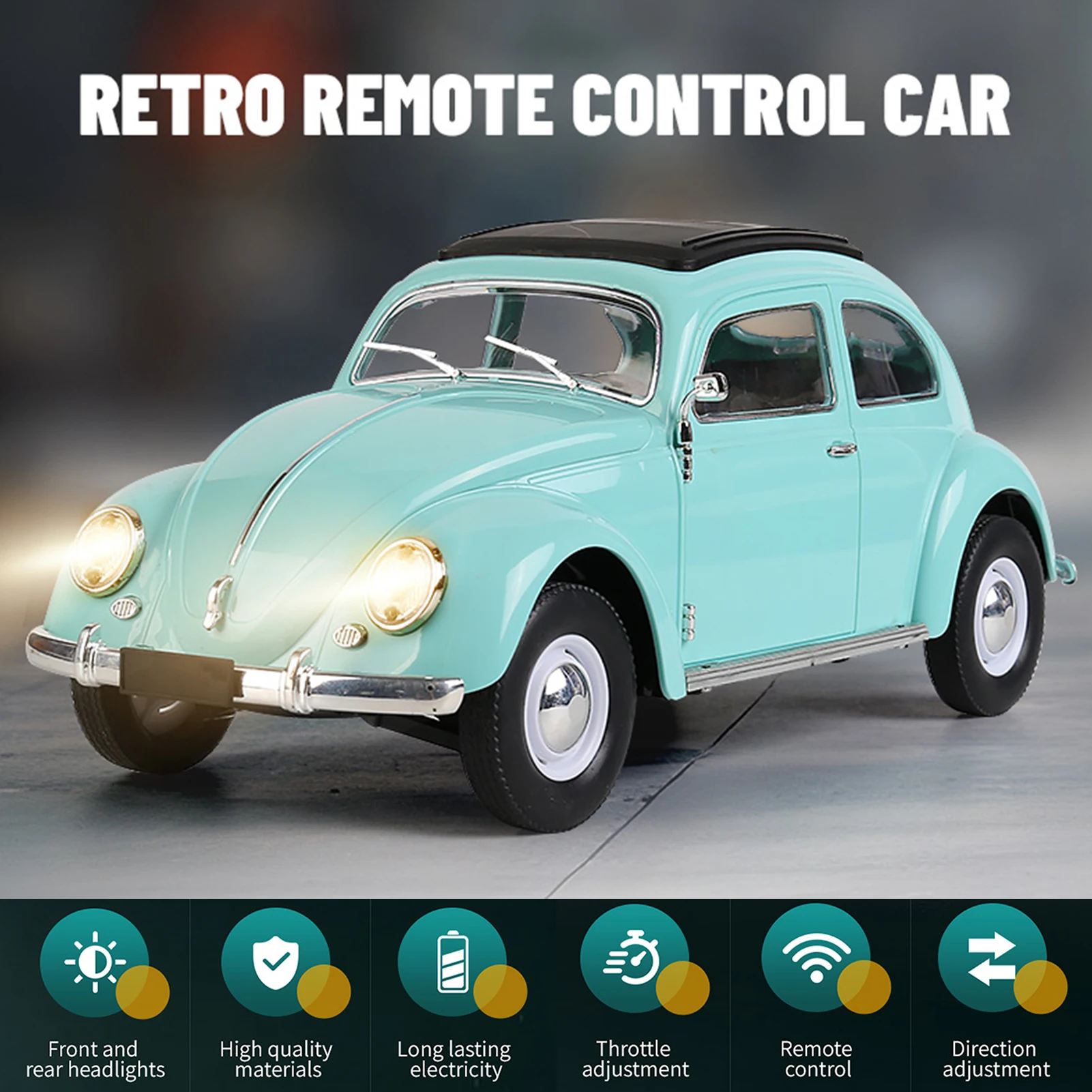 1:16 2.4 جيجا هرتز سيارة التحكم عن بعد 4CH كامل النطاق سيارة العجلات الخلفية LED 1950 نموذج اللعب على الطرق الوعرة تسلق شاحنة