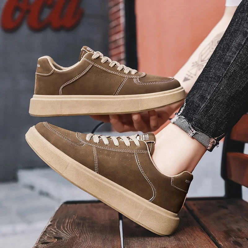 

Осенняя мужская обувь. Универсальная дышащая повседневная обувь на толстой подошве и увеличивающая функция. Подходит для занятий спортом.