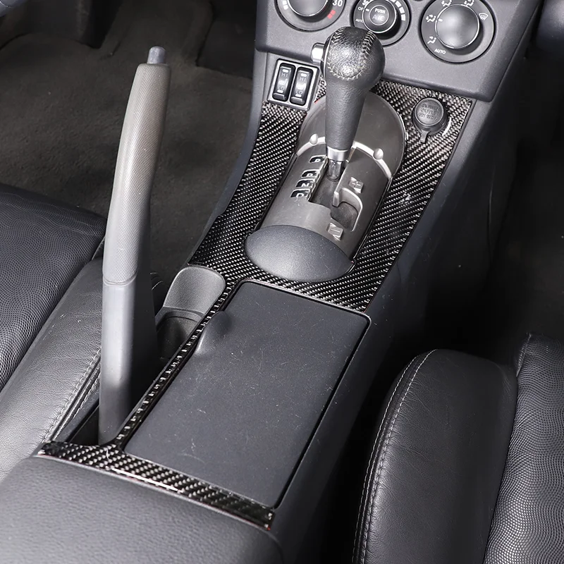 لميتسوبيشي الكسوف 2006-2011 لينة ألياف الكربون سيارة وحدة التحكم المركزية والعتاد التحول لوحة الكسوة ملصق اكسسوارات السيارات #4