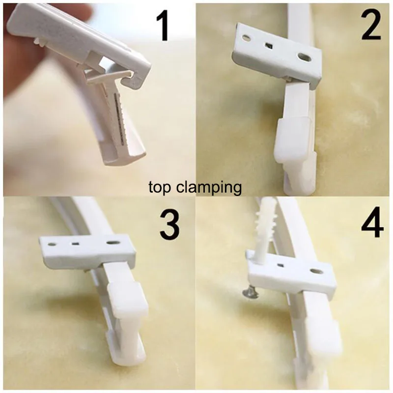 10pcs Single Side Mounting Bracket Fixed Top Installation Side mounted Curtain track rail Accessories Fixed Top Code F2