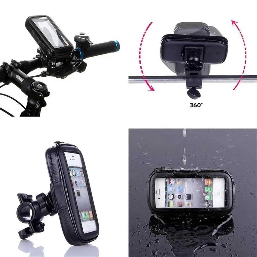 Bicycle Phone Holder Waterproof Motorcycle Bike Stand Rotatable 6.5 Inch Motorcycle Mobile Phone Mounting Bracket For Iphone 8 X