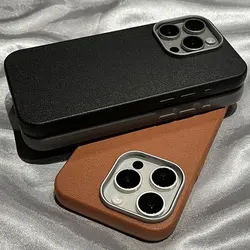 Luxury Matte Leather Silicone Phone Case For iPhone 11 12 13 14 15 16 Pro Max Plus X XS Max XR Soft Protection Shockproof Cover