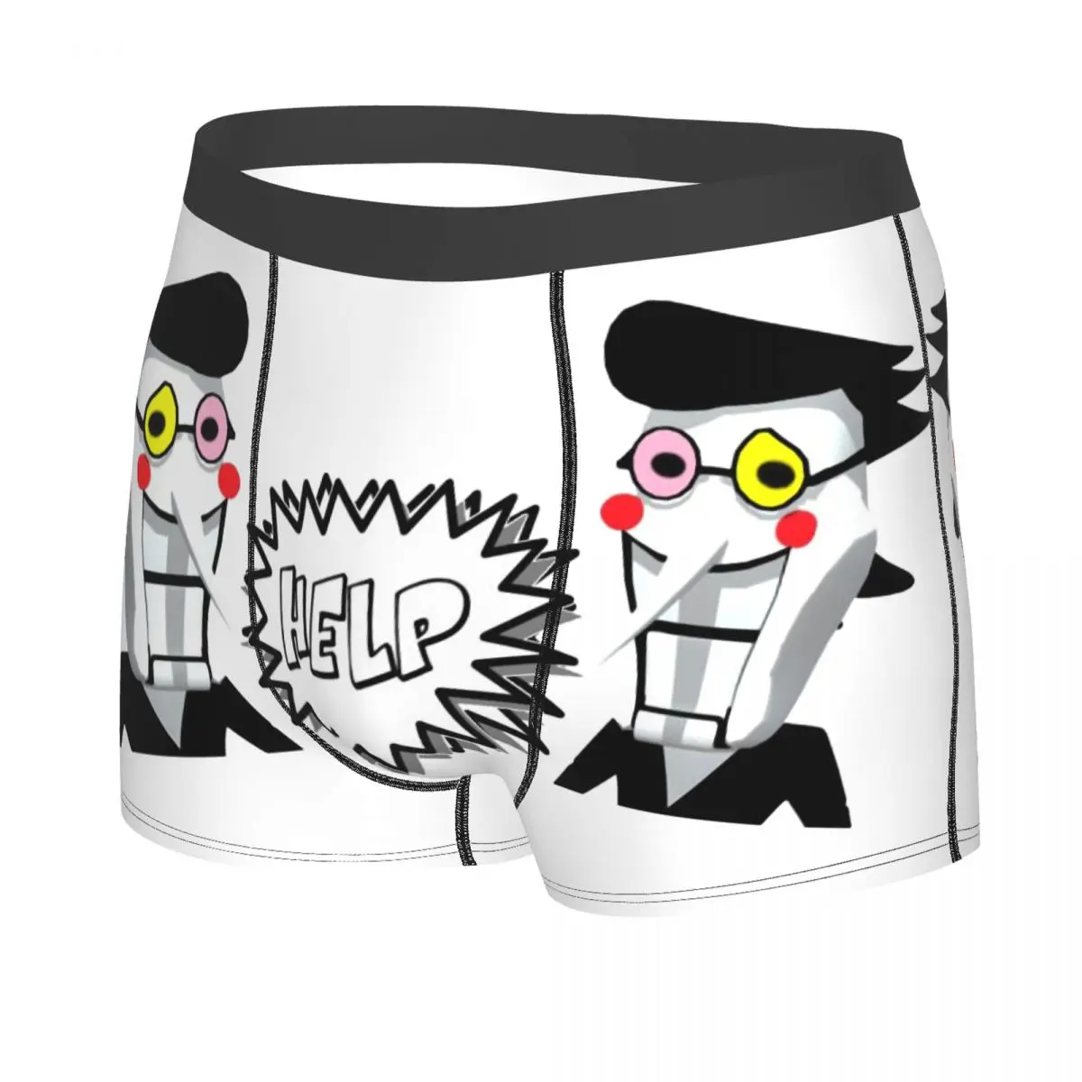 Deltarune Spamton Undertale Men's Boxer Briefs, Highly Breathable Underpants,High Quality 3D Print Shorts Birthday Gifts