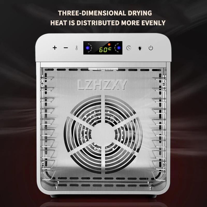 10 Trays Voedsel Dehydrator Rvs Machine 400 W/220 V Huishoudelijke Groenten Fruit Droger Met Digitale Timer voor Thuis