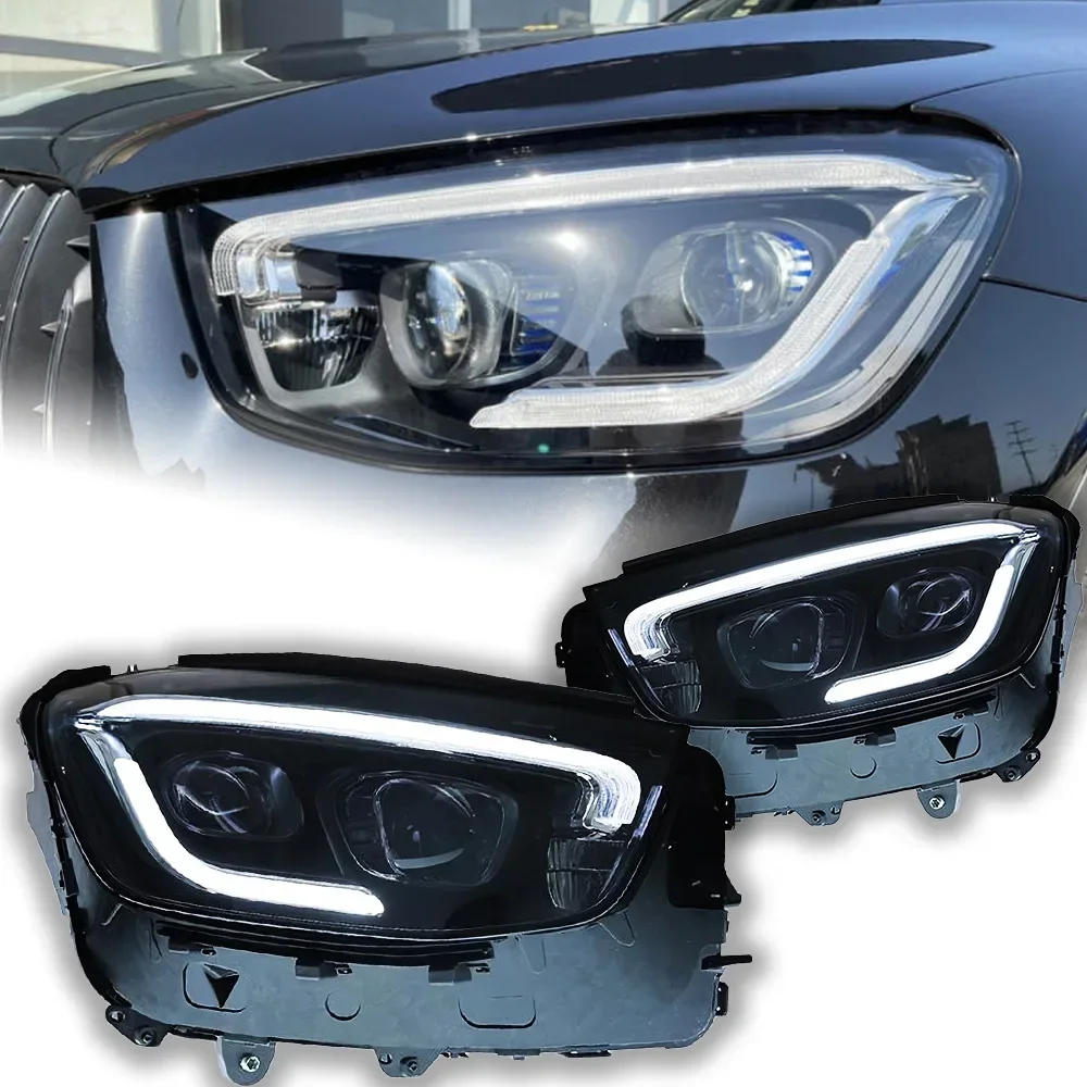 Auto Verlichting voor Benz GLC Koplamp Projector Lens GLC 300 X 253 Signaal Hoofd Lamp GLC 250 LED Koplampen Drl Automotive Accessoire