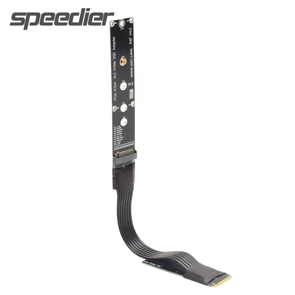 

ADT-Link Riser M.2 NVMe SSD Extension Cable Solid Drive Riser Adapter M.2 To PCI Express 4.0 x4 PCIE 64Gbps M Key Riser Extender