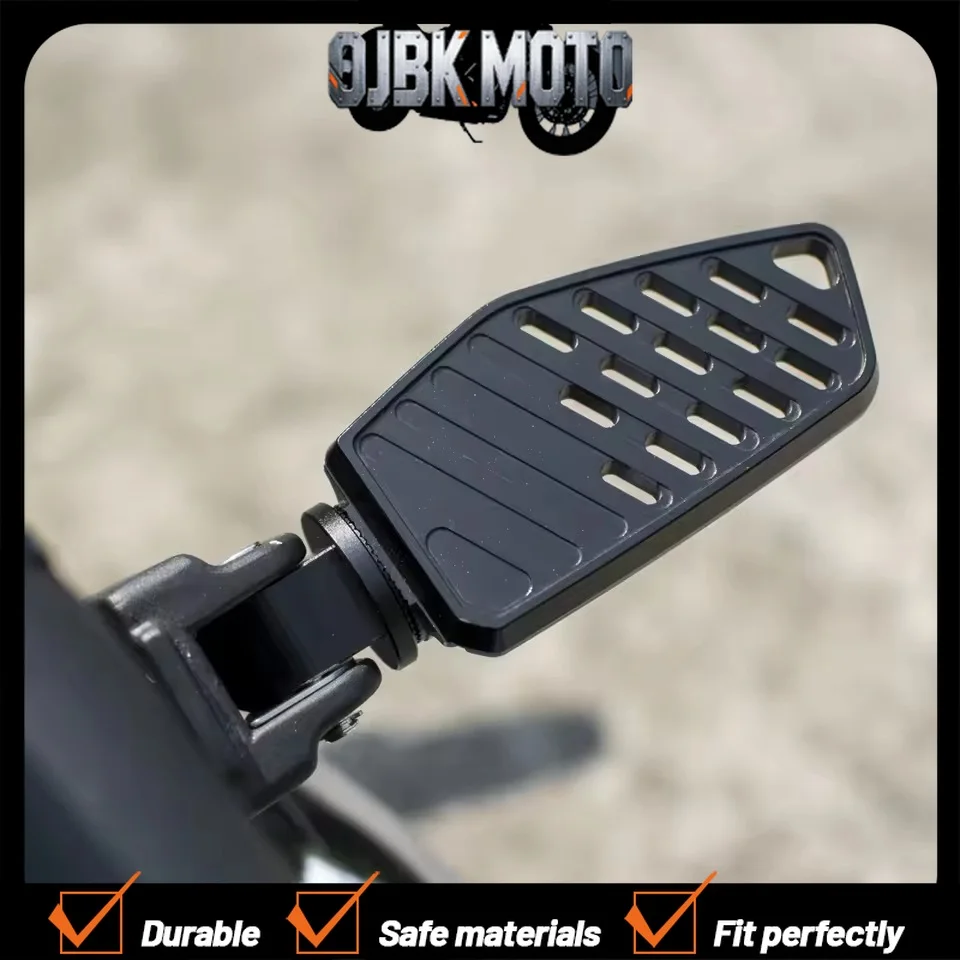 

Passenger Footrests Aluminum Alloy Motorcycle Front/Rear Pedal Footrest with Rubber Pads For Chinchilla 350 Retrofit/Upgrade