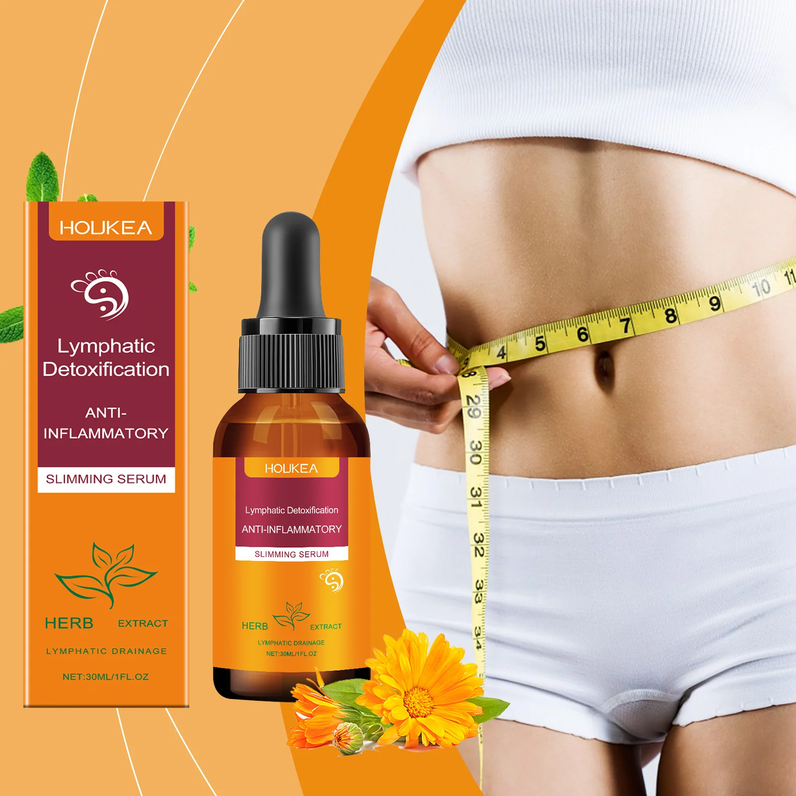

Houkea Body Serum Body Care Hydrating And Moisturizing Skin Massage Drops Smear Serum 1pcs